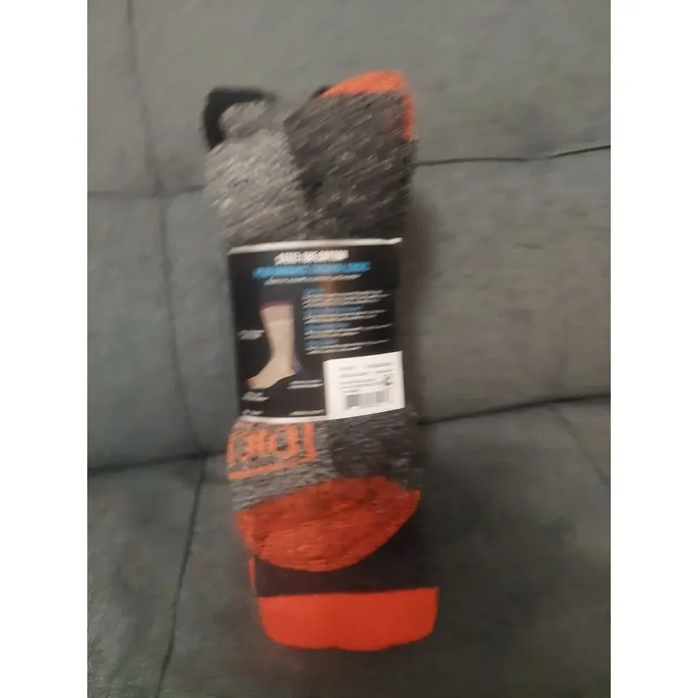 Dickies 3Pk Steel Toe Crew Socks Size 6-12 Gray Cotton Heavy Weight Thermal NEW